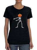 Dancing Pumpkin Skeleton T-shirt -SmartPrintsInk Designs