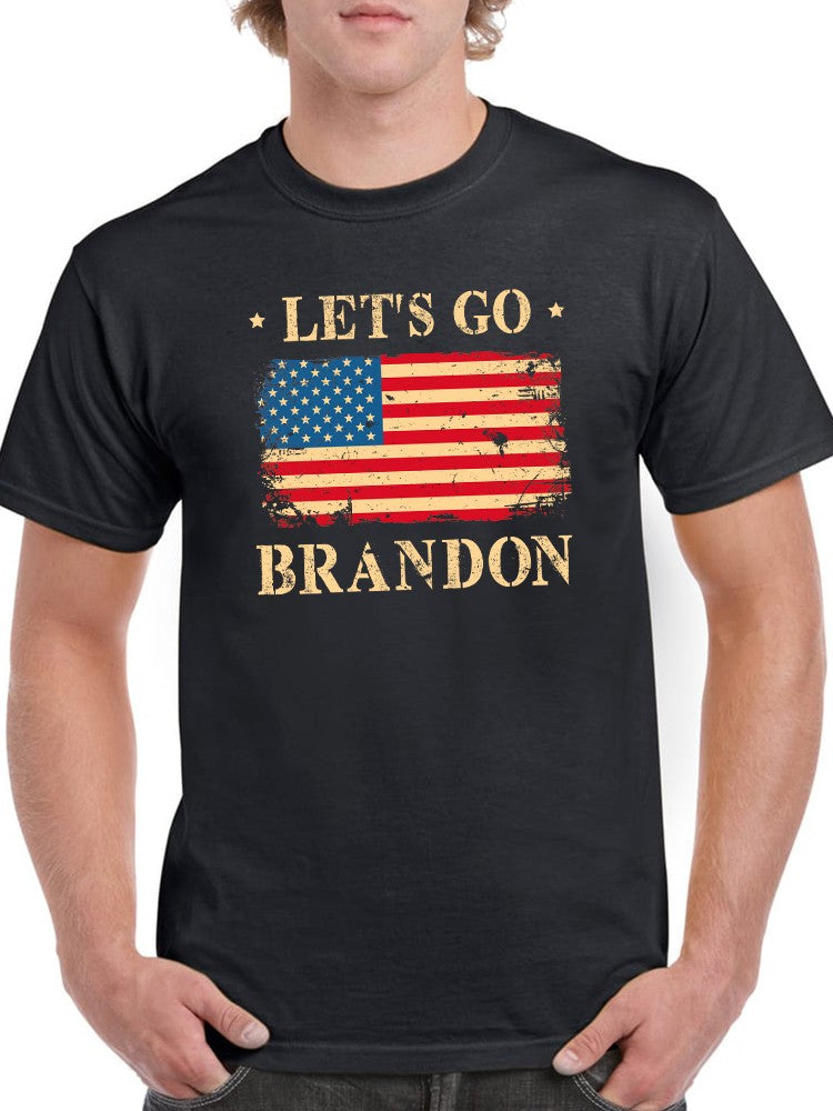 Let's Go Brandon With Flag T-shirt -SmartPrintsInk Designs