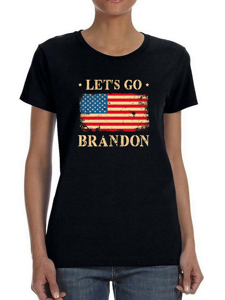 Let's Go Brandon With Flag T-shirt -SmartPrintsInk Designs