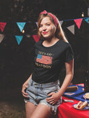 Let's Go Brandon With Flag T-shirt -SmartPrintsInk Designs