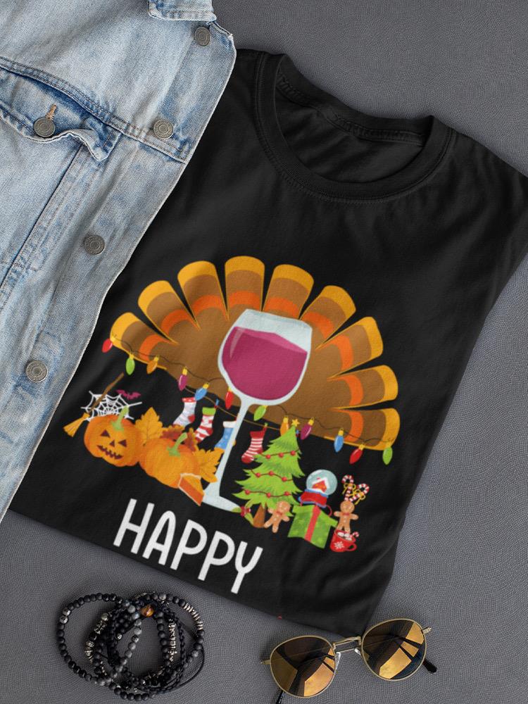 Happy Hallothanksmas T-shirt -SmartPrintsInk Designs