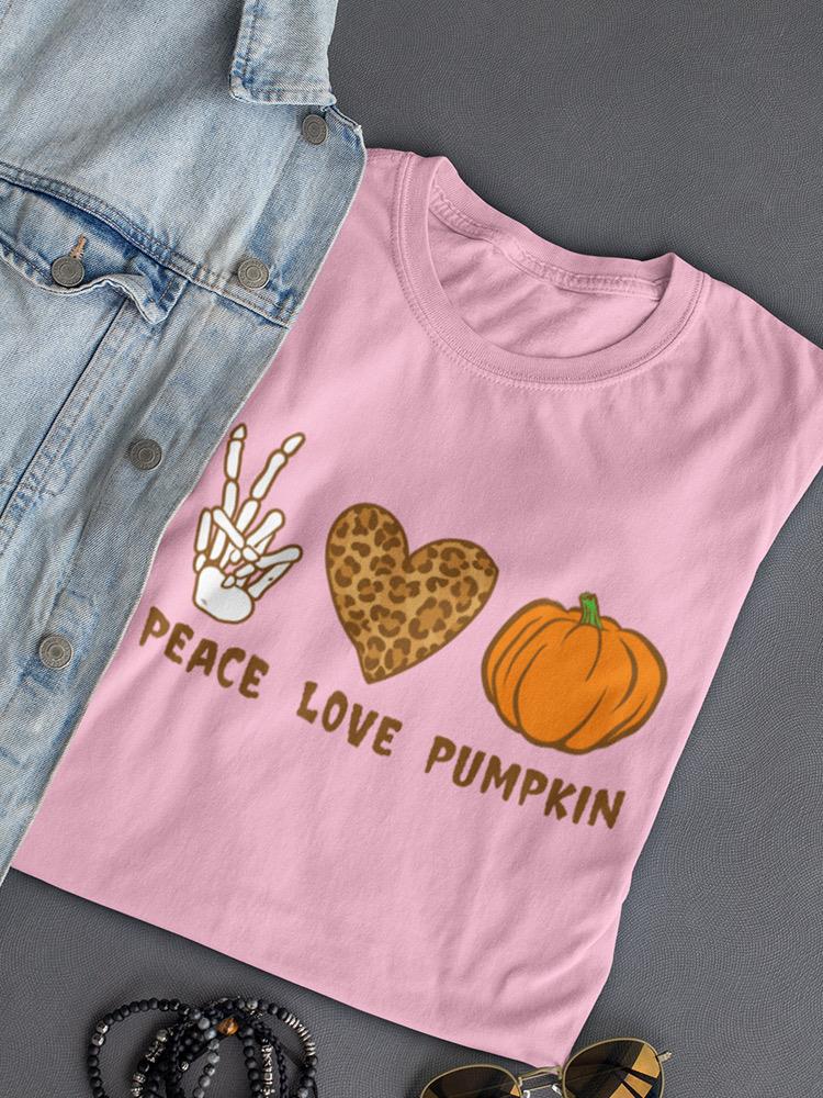 Peace Love And Pumpkin T-shirt -SmartPrintsInk Designs