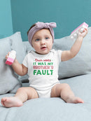 It Was My Brother's Fault Santa! Bodysuit -SmartPrintsInk Designs