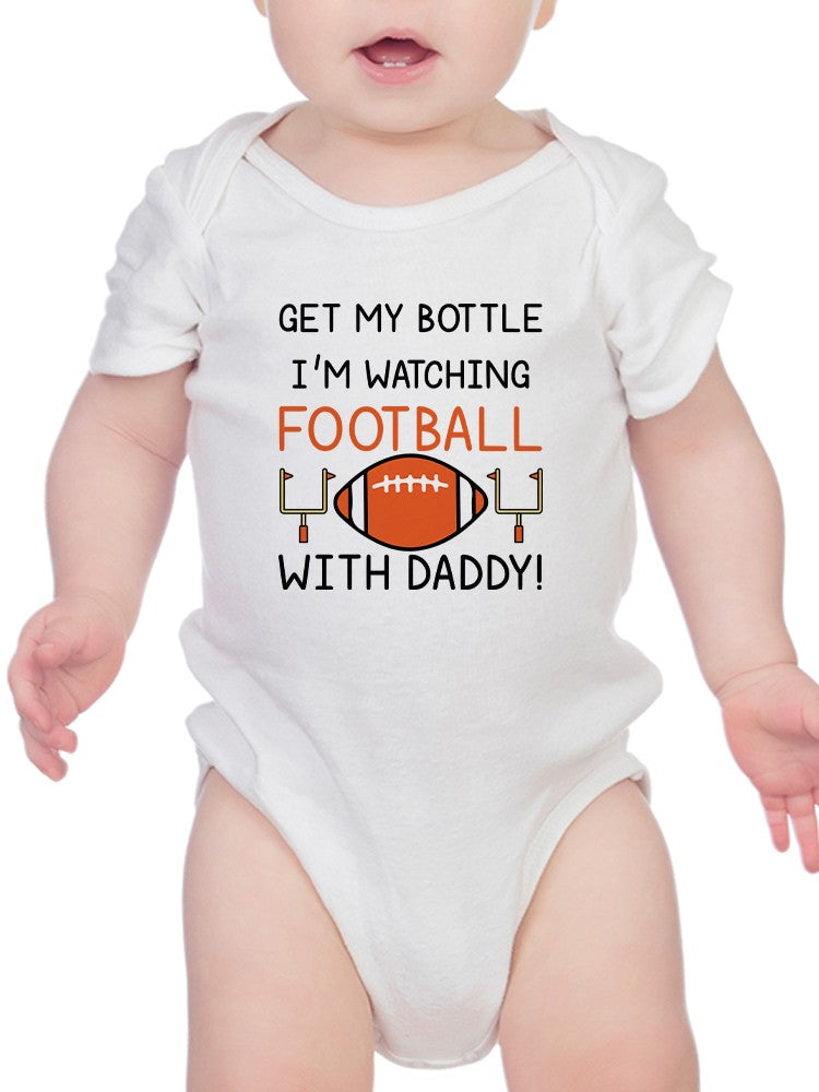 Watching Football With Daddy Bodysuit -SmartPrintsInk Designs