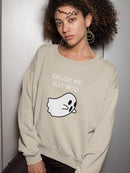 Excuse Me But Boo Sweatshirt -SmartPrintsInk Designs