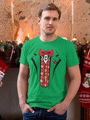 Tuxedo Style Red T-shirt -SmartPrintsInk Designs