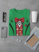 Tuxedo Style Red T-shirt -SmartPrintsInk Designs