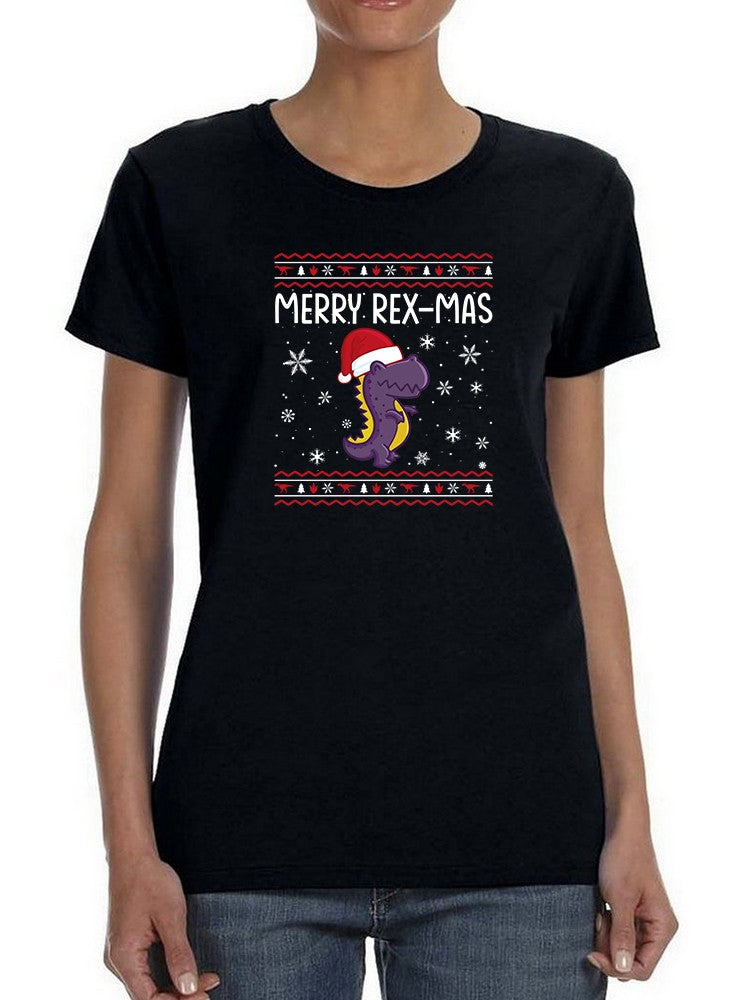 Merry Rex-Mas T-shirt -SmartPrintsInk Designs
