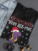 Merry Rex-Mas T-shirt -SmartPrintsInk Designs