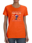 Merry Rex-Mas T-shirt -SmartPrintsInk Designs