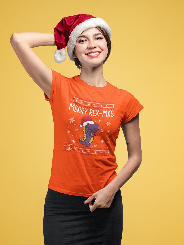 Merry Rex-Mas T-shirt -SmartPrintsInk Designs