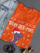 Merry Rex-Mas T-shirt -SmartPrintsInk Designs