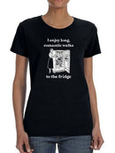 Long Romantic Fridge Walks T-shirt -SmartPrintsInk Designs