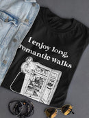 Long Romantic Fridge Walks T-shirt -SmartPrintsInk Designs