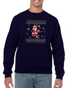 Santa Plays Basketball Sweatshirt -SmartPrintsInk Designs
