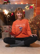 Merry Rex-Mas Dinosaur Sweatshirt -SmartPrintsInk Designs