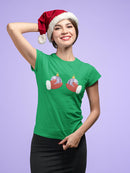 Holding Christmas Bulbs T-shirt -SmartPrintsInk Designs