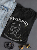 Scorpio, Focussed And Brave T-shirt -SmartPrintsInk Designs
