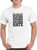 No Place For Hate T-shirt -SmartPrintsInk Designs