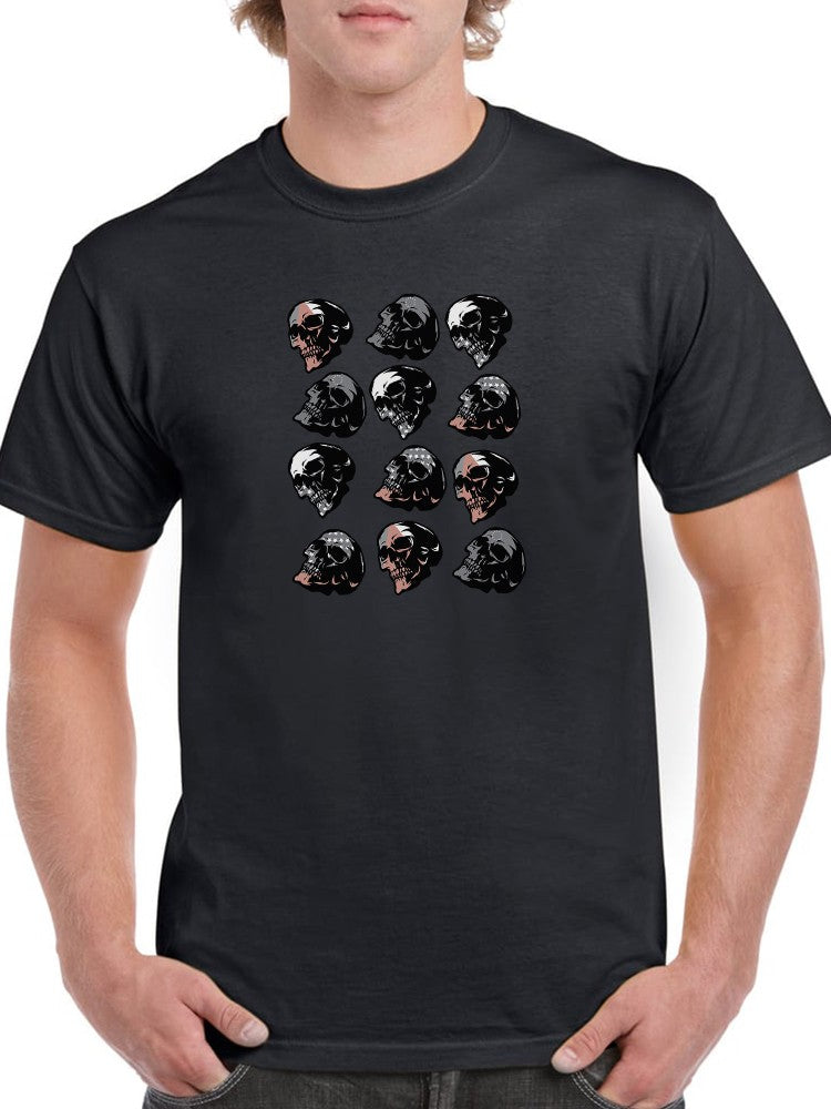 Skulls With Flags T-shirt -SmartPrintsInk Designs