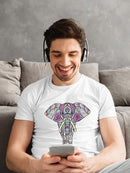 Elephant In Pattern T-shirt -SmartPrintsInk Designs