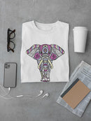 Elephant In Pattern T-shirt -SmartPrintsInk Designs