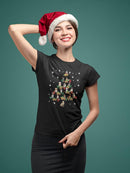 Dog Christmas Tree T-shirt -SmartPrintsInk Designs