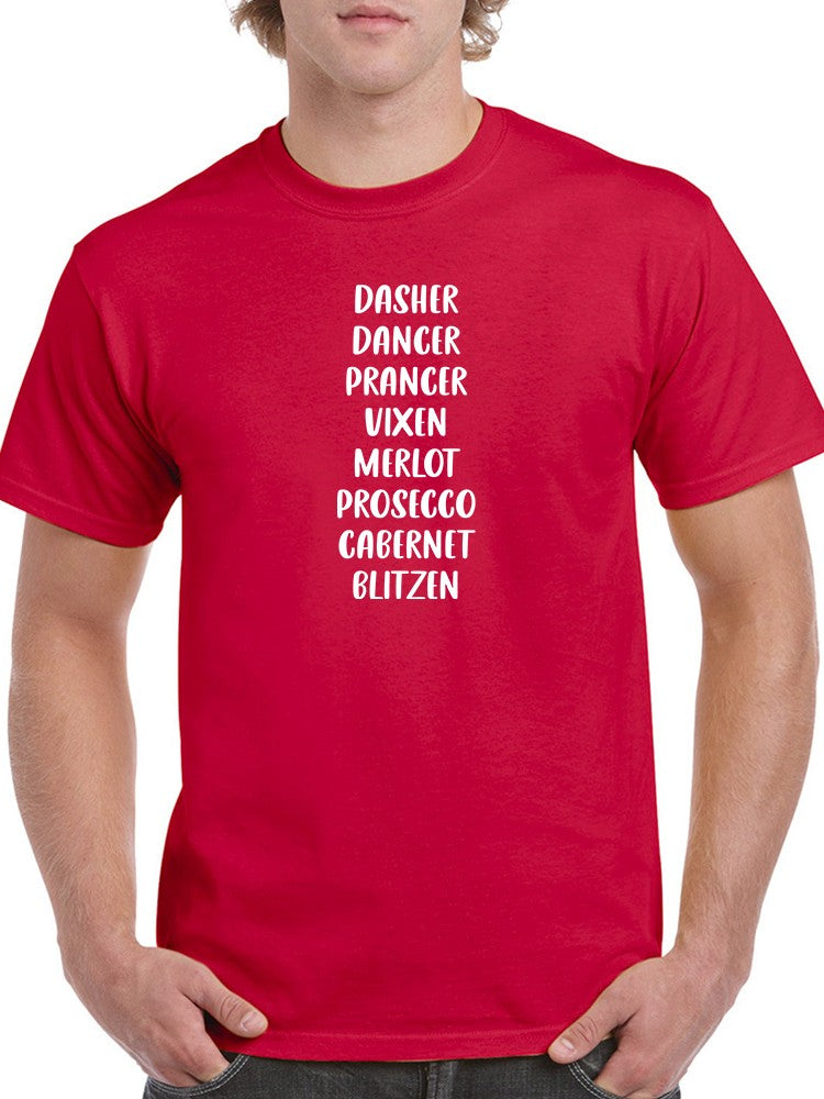 Christmas Reindeers and Wine T-shirt -SmartPrintsInk Designs