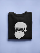 Santa With Glasses Sweatshirt -SmartPrintsInk Designs
