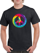 Tie Dye Peace Sign T-shirt -SmartPrintsInk Designs