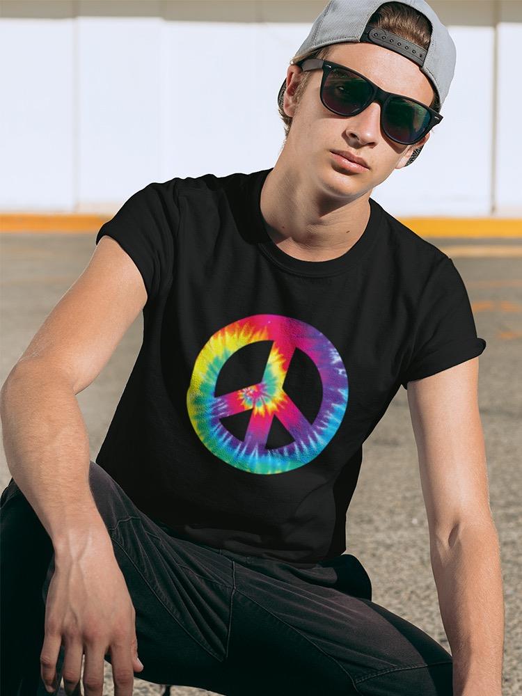 Tie Dye Peace Sign T-shirt -SmartPrintsInk Designs