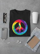 Tie Dye Peace Sign T-shirt -SmartPrintsInk Designs