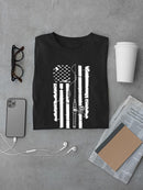 American Flag And Fishing Rod T-shirt -SmartPrintsInk Designs