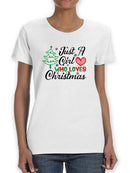 A Girl Who Loves Christmas T-shirt -SmartPrintsInk Designs