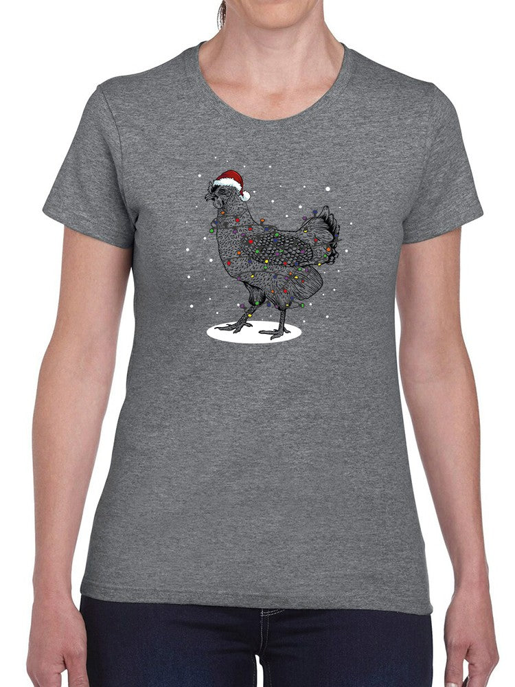 Christmas Chicken T-shirt -SmartPrintsInk Designs