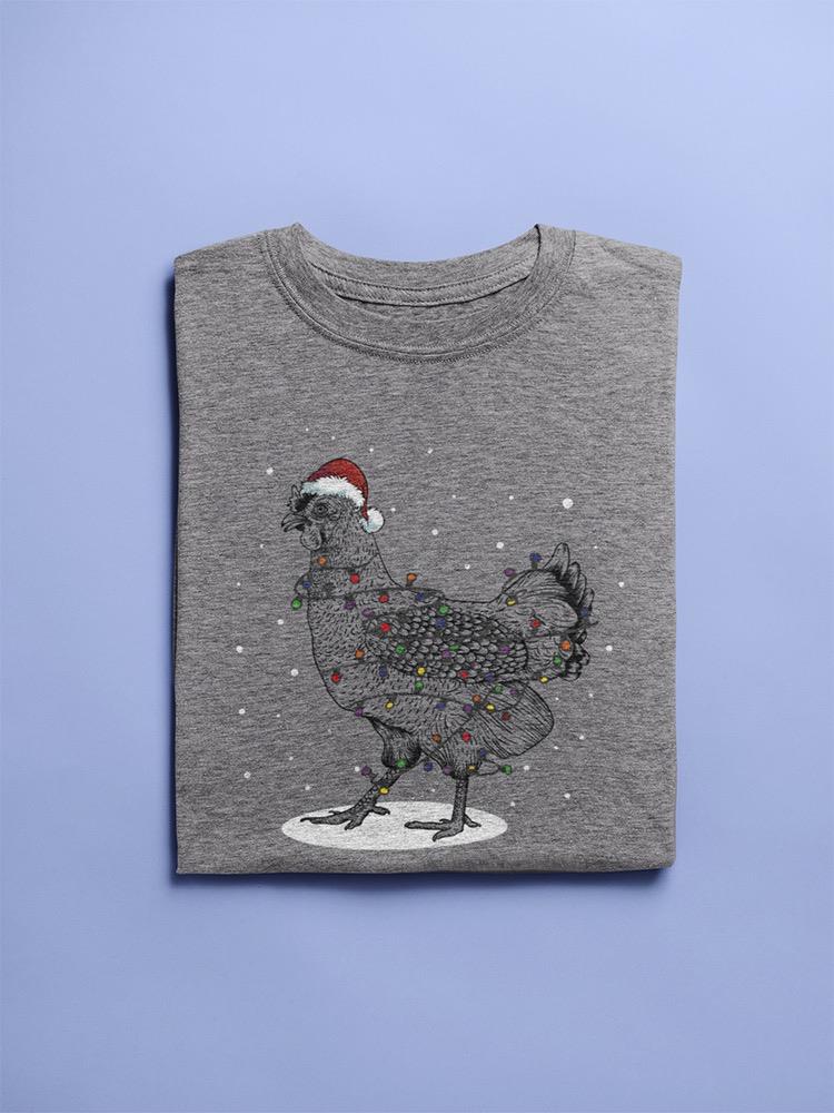 Christmas Chicken T-shirt -SmartPrintsInk Designs
