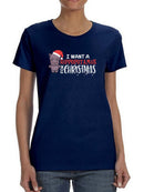 Hippopotamus For Christmas T-shirt -SmartPrintsInk Designs