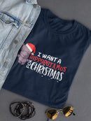 Hippopotamus For Christmas T-shirt -SmartPrintsInk Designs