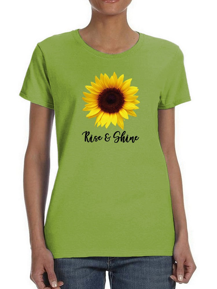 Rise And Shine Sunflower T-shirt -SmartPrintsInk Designs