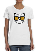 Cat With Cute Glasses T-shirt -SmartPrintsInk Designs