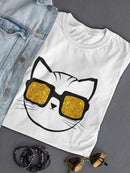 Cat With Cute Glasses T-shirt -SmartPrintsInk Designs
