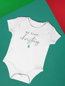 My First Christmas. Bodysuit -SmartPrintsInk Designs