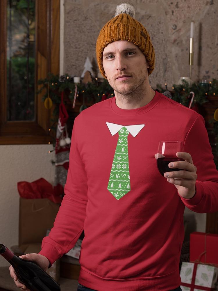 Christmas Tie Sweatshirt -SmartPrintsInk Designs