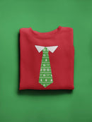 Christmas Tie Sweatshirt -SmartPrintsInk Designs