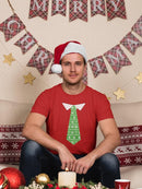 Christmas Tie T-shirt -SmartPrintsInk Designs