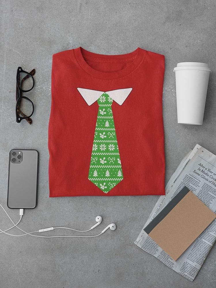 Christmas Tie T-shirt -SmartPrintsInk Designs