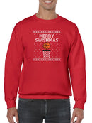 Merry Swishmas Sweatshirt -SmartPrintsInk Designs