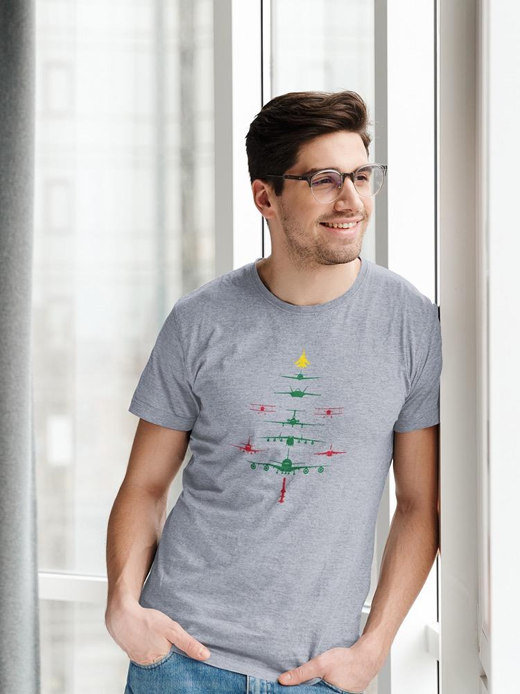 Christmas Tree In Planes T-shirt -SmartPrintsInk Designs