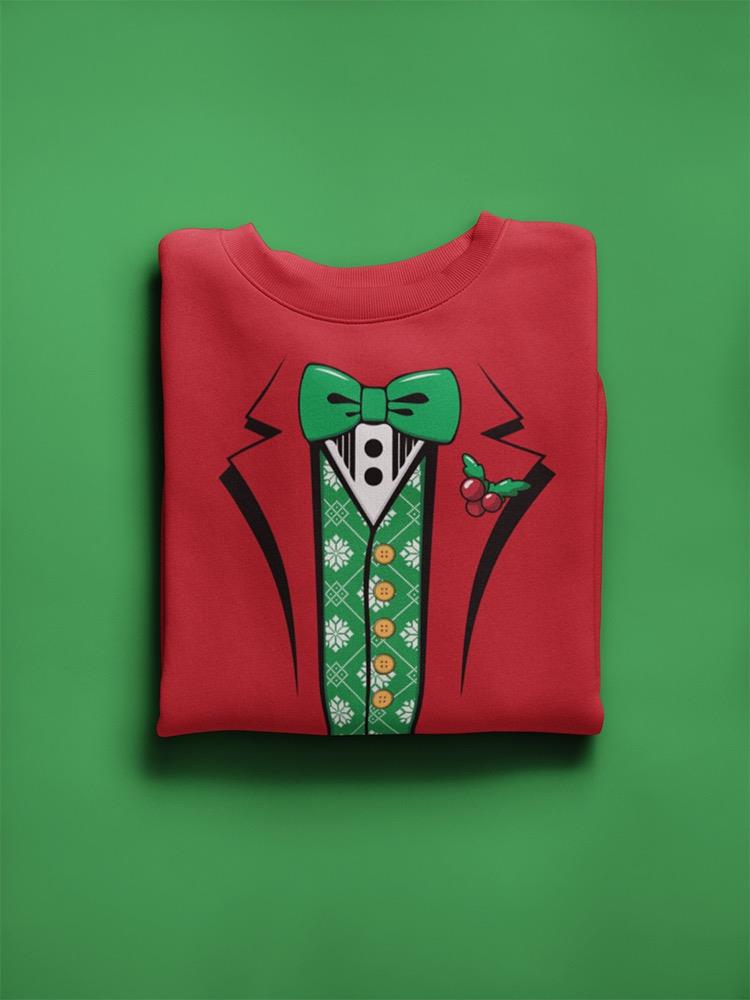Christmas Tux Sweatshirt -SmartPrintsInk Designs