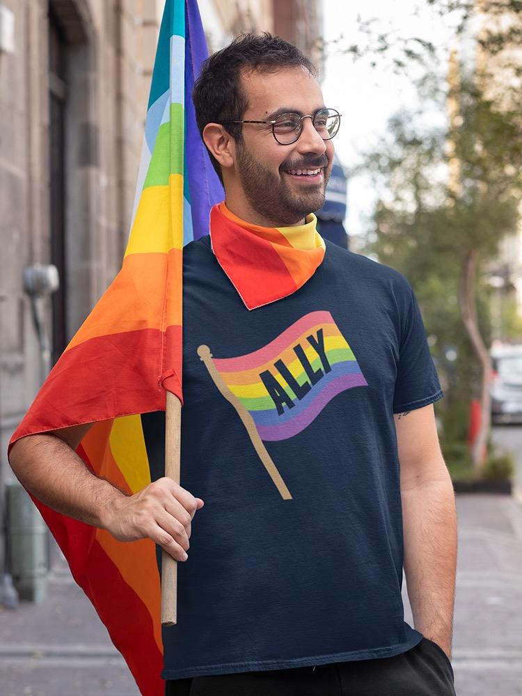 Rainbow Flag Ally T-shirt -SmartPrintsInk Designs